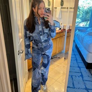 Denim matching set